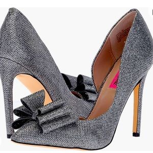 Betsey Johnson Womens Prince Mixed Media D'Orsay Pumps - 6.5